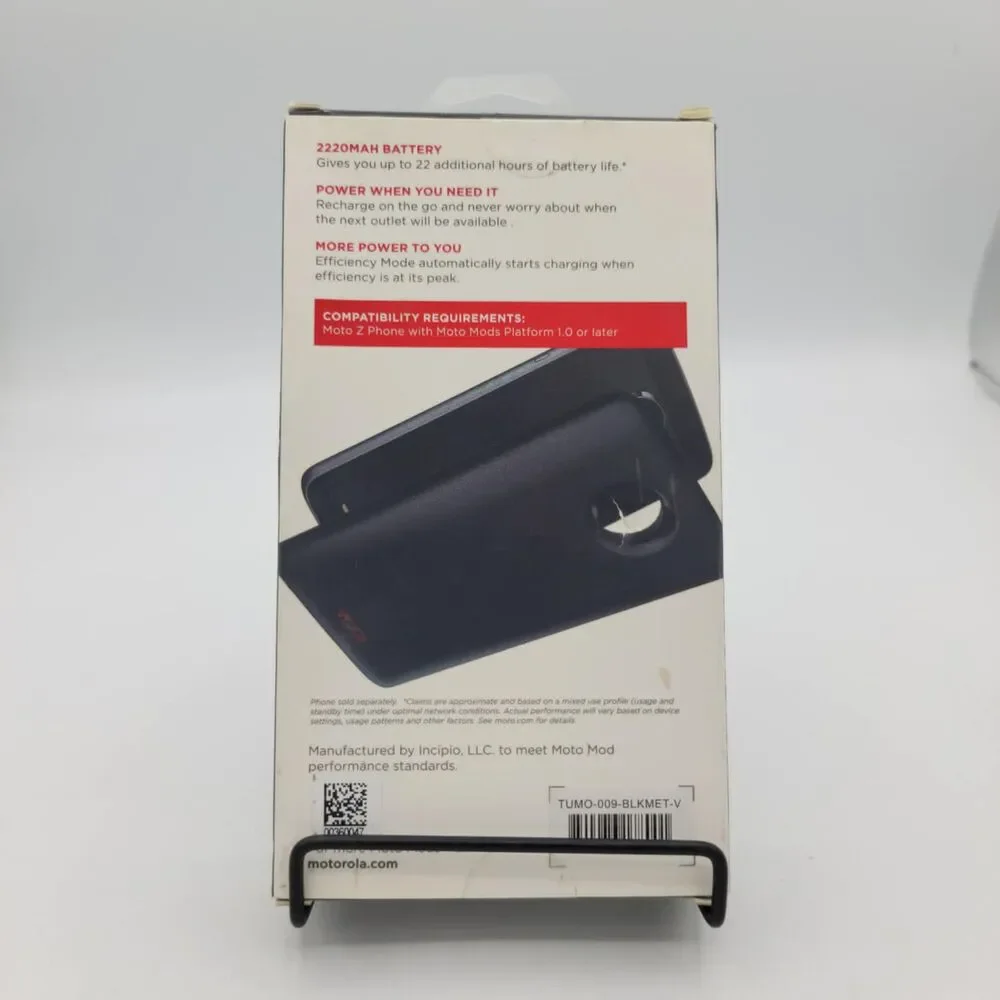 Tumi Power Pack 2220mah Battery Motorola Mod Moto Z 2 3 4 Play Force - NEW